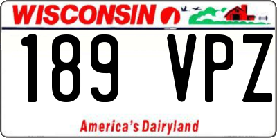 WI license plate 189VPZ