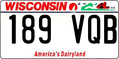 WI license plate 189VQB