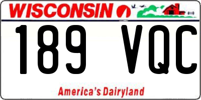 WI license plate 189VQC
