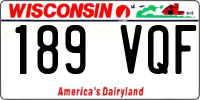 WI license plate 189VQF