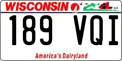 WI license plate 189VQI