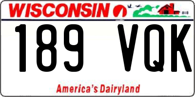 WI license plate 189VQK