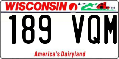 WI license plate 189VQM