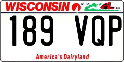 WI license plate 189VQP