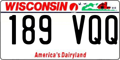 WI license plate 189VQQ