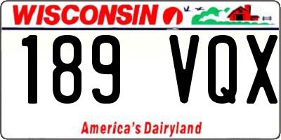 WI license plate 189VQX