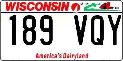 WI license plate 189VQY