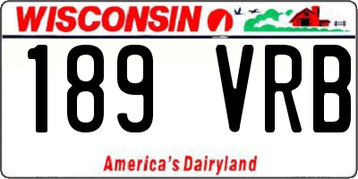 WI license plate 189VRB