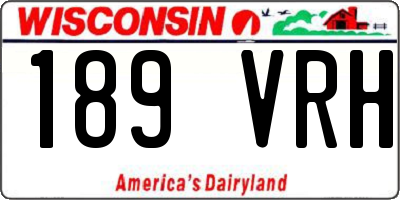 WI license plate 189VRH