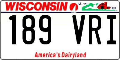 WI license plate 189VRI