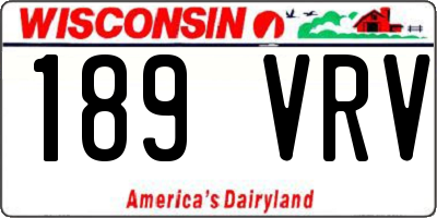WI license plate 189VRV