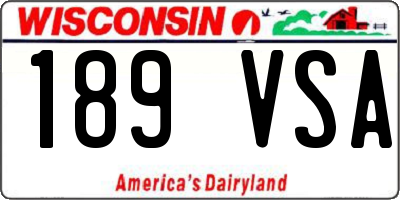 WI license plate 189VSA