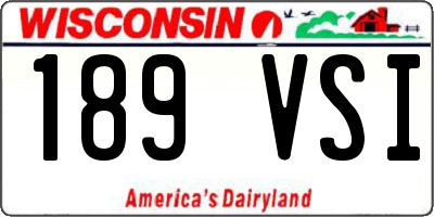 WI license plate 189VSI