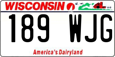 WI license plate 189WJG