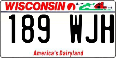 WI license plate 189WJH