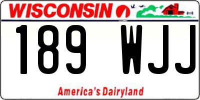 WI license plate 189WJJ
