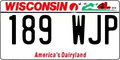 WI license plate 189WJP