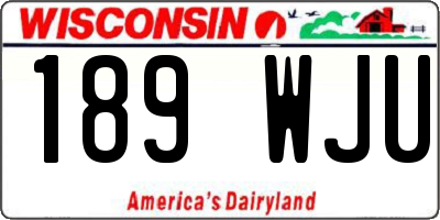 WI license plate 189WJU