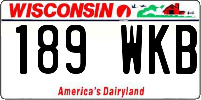 WI license plate 189WKB
