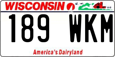 WI license plate 189WKM