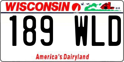 WI license plate 189WLD