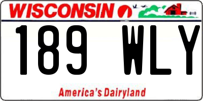 WI license plate 189WLY