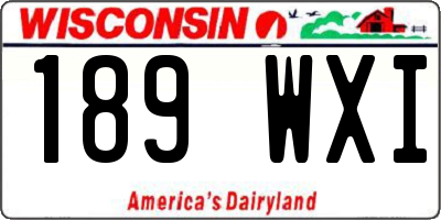 WI license plate 189WXI
