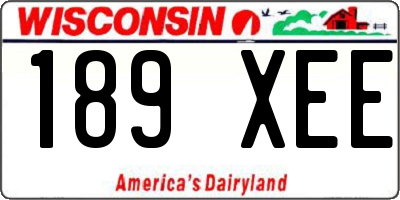WI license plate 189XEE