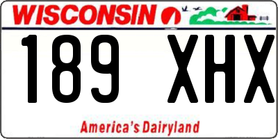 WI license plate 189XHX
