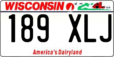 WI license plate 189XLJ