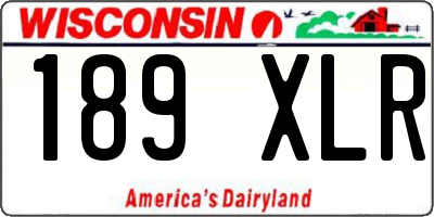 WI license plate 189XLR