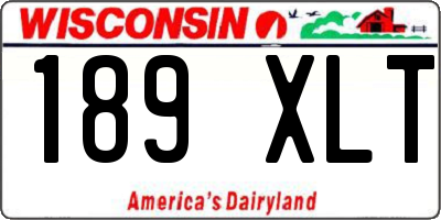 WI license plate 189XLT