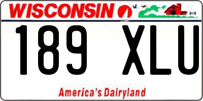 WI license plate 189XLU
