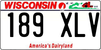 WI license plate 189XLV