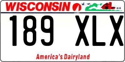 WI license plate 189XLX