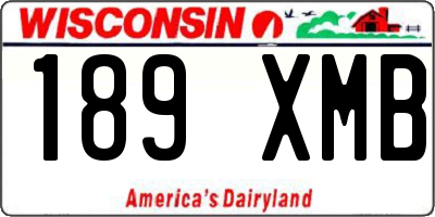 WI license plate 189XMB