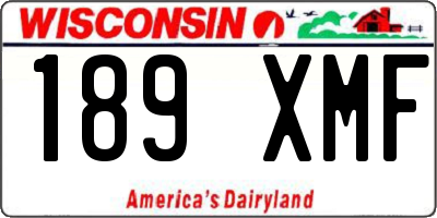 WI license plate 189XMF