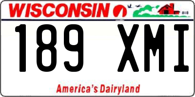 WI license plate 189XMI