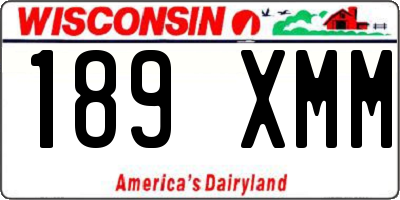 WI license plate 189XMM