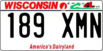 WI license plate 189XMN