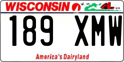 WI license plate 189XMW