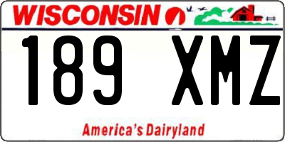 WI license plate 189XMZ
