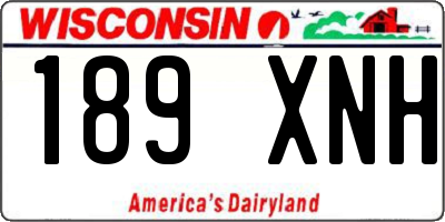 WI license plate 189XNH