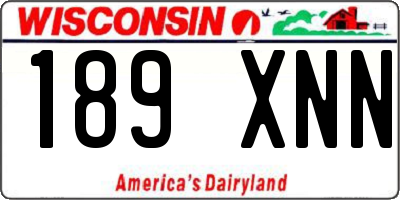 WI license plate 189XNN