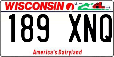 WI license plate 189XNQ