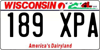 WI license plate 189XPA