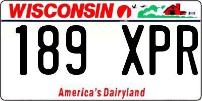 WI license plate 189XPR