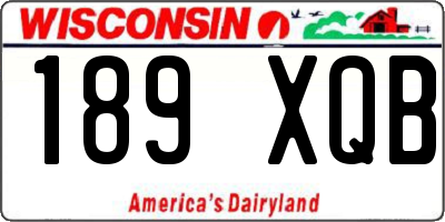 WI license plate 189XQB