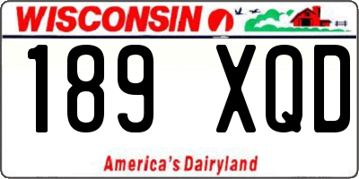 WI license plate 189XQD