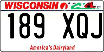 WI license plate 189XQJ